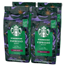 Starbucks Espresso Roast Dark Roast Coffee Beans 450g bag (Pack of 4)