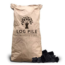 Logpile Charcoal 10kg/70L, Restaurant Grade Lumpwood Hardwood for BBQs and Barbecues