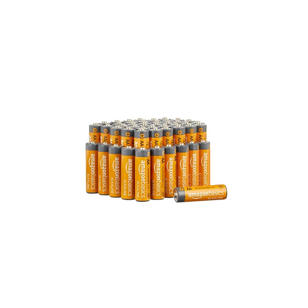 Amazon Basics AA 1.5 Volt Performance Alkaline Batteries - Pack of 48 (Appearance may vary)