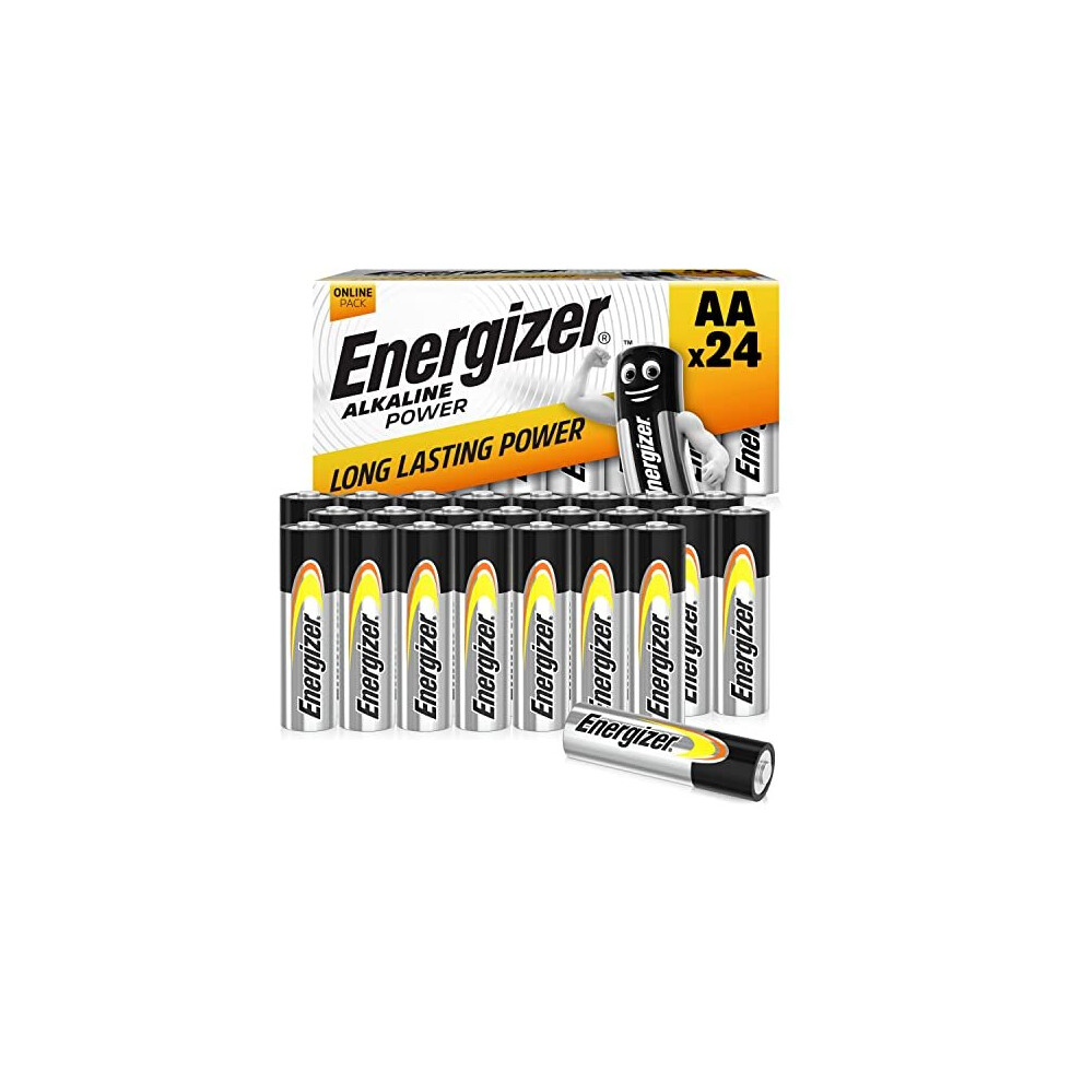Energizer AA Batteries, Alkaline Power, 24 Pack, Double A Battery Pack - Amazon Exclusive