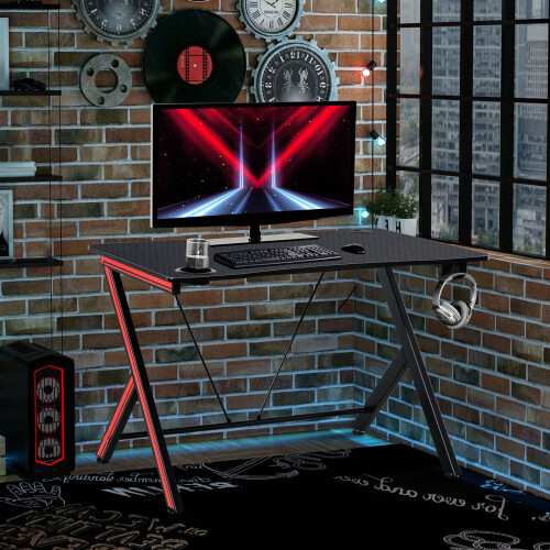 Luxury Durable R Shaped Steel Frame Gaming Desk Study Table Best