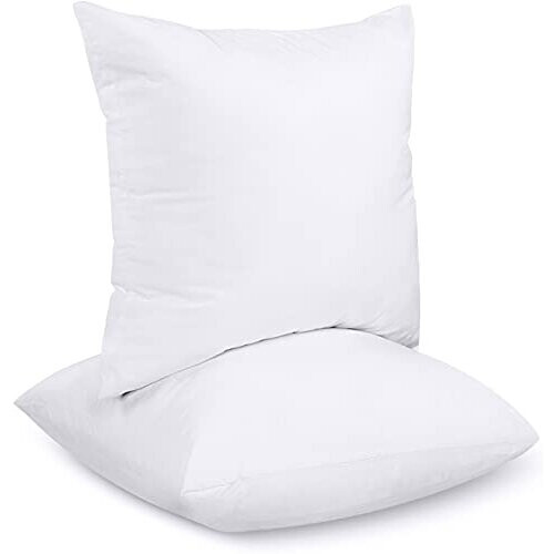 Utopia Bedding Cushion Inner Pads (Pack of 2), 65 x 65 cm (26&quot x 26&quot) Cushion Stuffer Inserts, Hollowfibre Square Pillows (White)
