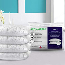 Adam Home Premium Pillows Pack Of 4 Hotel Quality Firm with Quilted Cover (4 Pack, Standard) - Filled Pillows for Bed, Stomach and Back Sleeper- Down