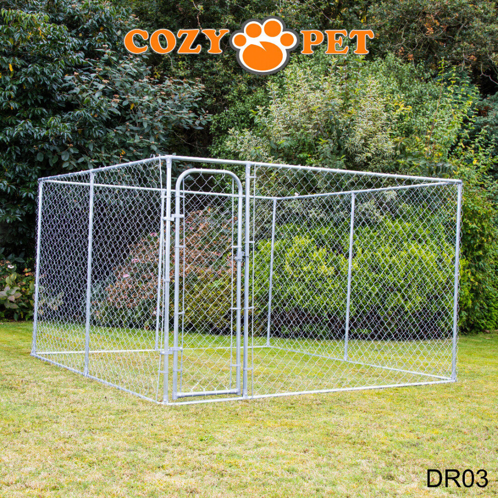 Dog Run 3 x 3 m Cozy Pet Chicken Runs Poultry Whelping Pen Puppy Enclosure