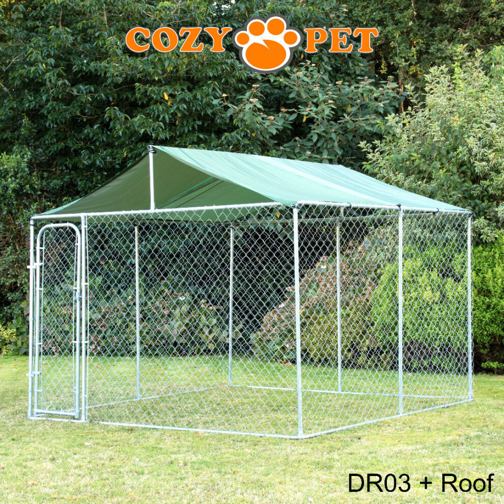 Dog Run 3 x 3 m Cozy Pet Chicken Runs Poultry Whelping Pen Puppy Enclosure