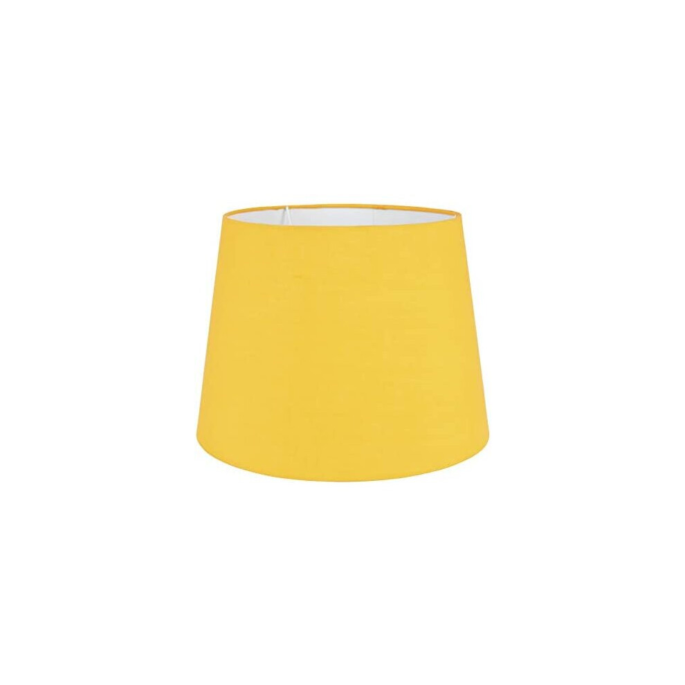 35cm Modern Tapered Table/Floor Lamp Light Shade in a Mustard Fabric Finish