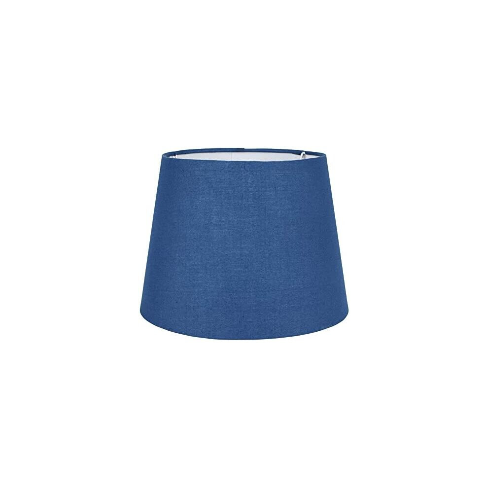 Small Modern Tapered Table/Floor Lamp Light Shade in a Navy Blue Fabric Finish