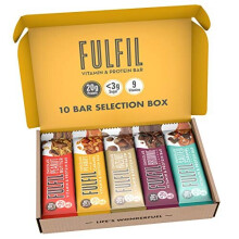 FULFIL Vitamin and Protein Bar (10 x 55g Bars) — 10 Bar Selection Box — 20g High Protein, 9 Vitamins, Low Sugar, 10 Count (Pack of 1)