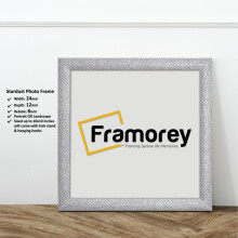 (27x27 CM) Square Size Picture Frame / Silver Photo Frames / Stardust Star Photo Frames / Photo Print Frame / Home Decor Frame