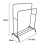 ( Black) Double Clothes Rail Hanging Rack Storage Shelf 2