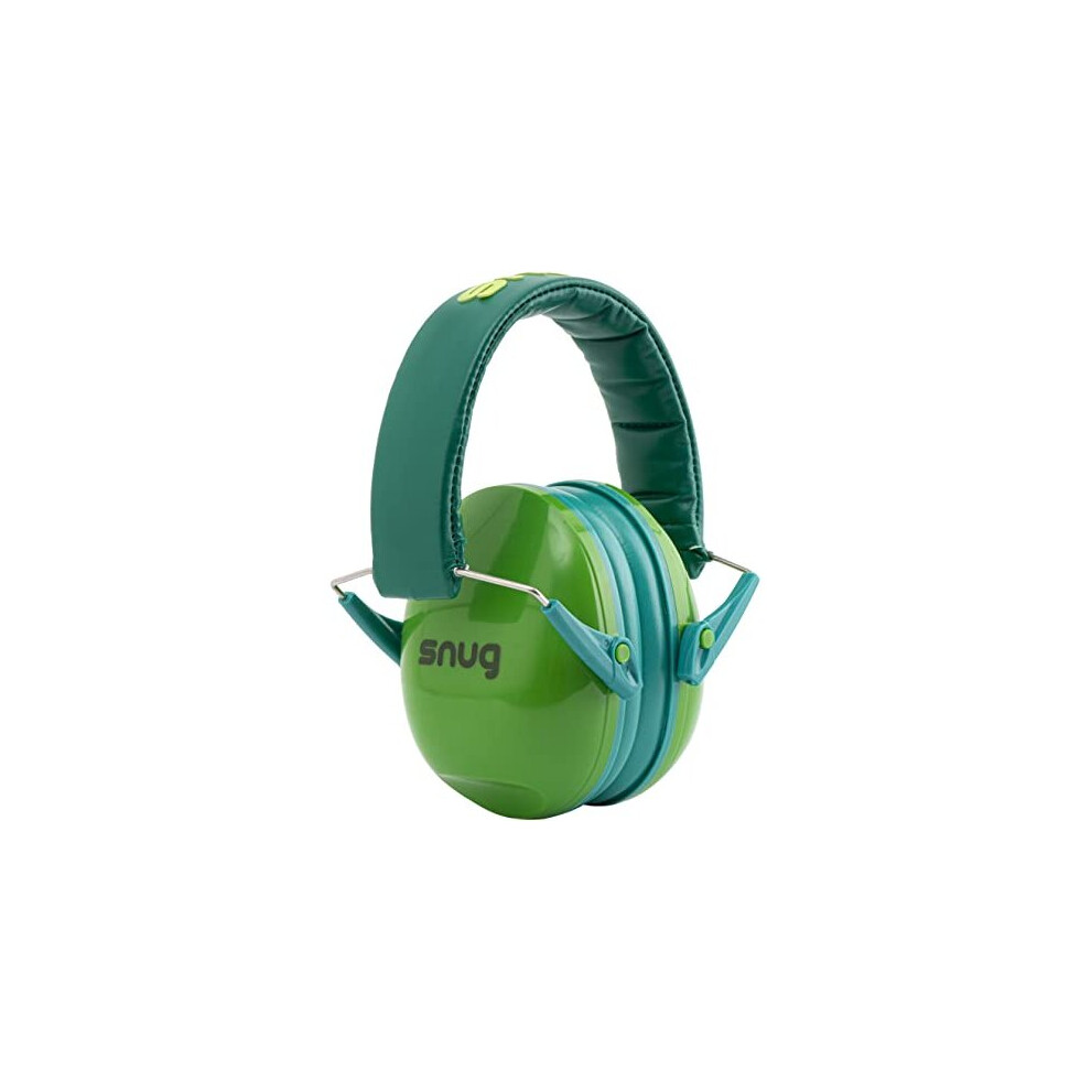 Snug Kids Ear Defenders - Noise Cancelling Headphones Protectors For Children, Toddlers And Baby (Green)