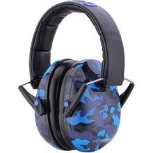 Snug Kids Oorkappen - Geluiddempende Earmuffs/Koptelefoons voor Kinderen en Volwassenen (Blauwe Camouflage)