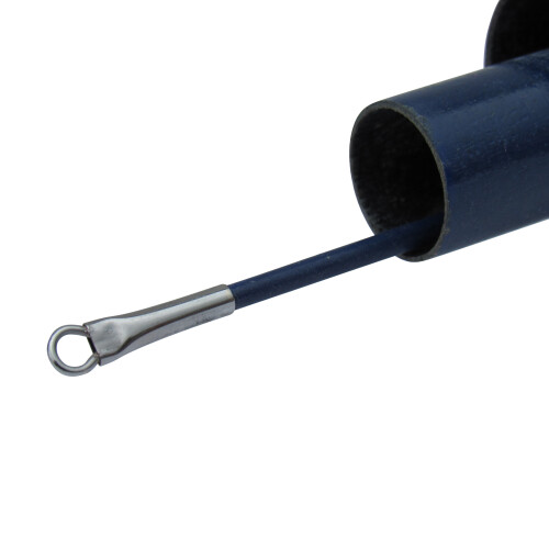(Blue, 8 Metre) Extendable Telescopic Flag Pole in Black or Blue 2