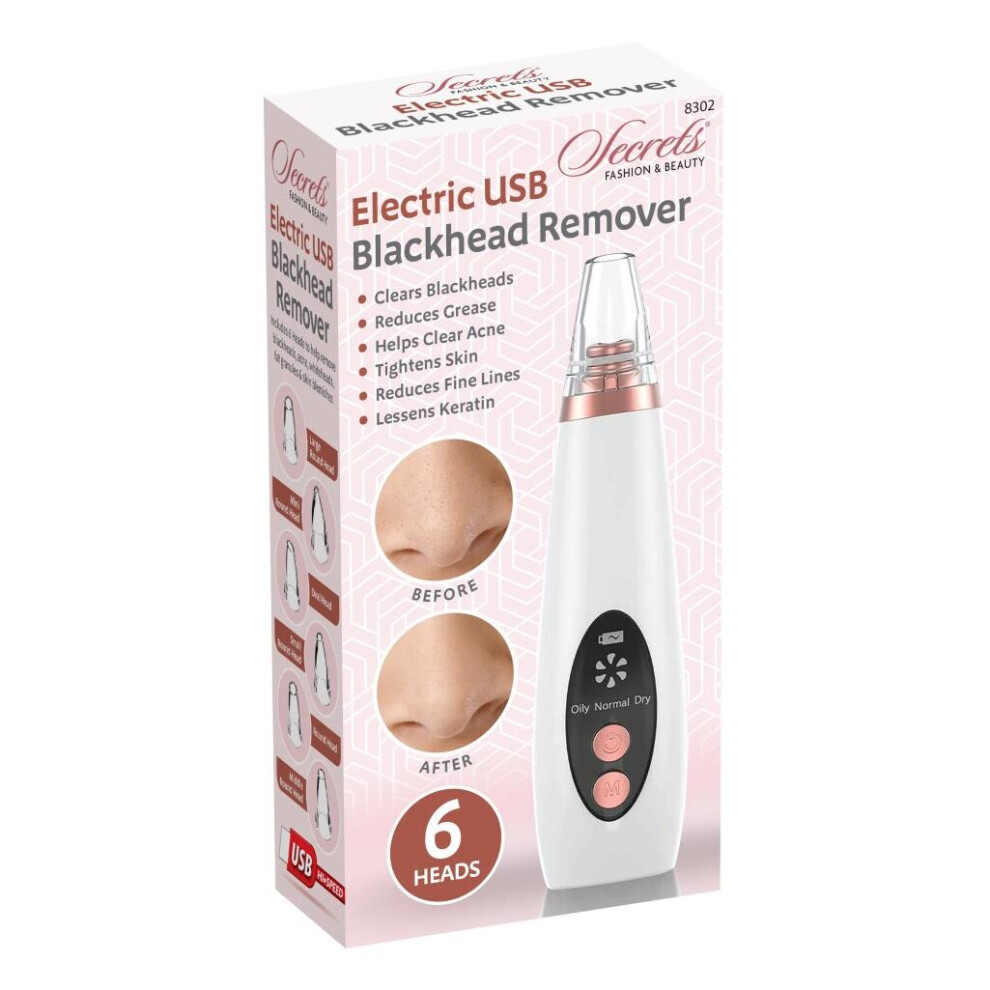 Secrets Electric Usb Facial Skin Pore Blackhead Remover Cleaner Vacuum Acne Cleanse Care