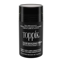 Toppik Hair Building Fibres, Black – Keratin-Derived Fibres for Naturally Thicker-Looking Hair (12g)
