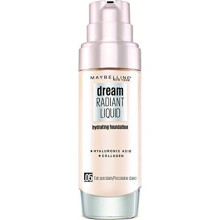 Maybelline New York Make-Up, Dream Radiant Liquid Make-Up, Liquid Foundation, No. 05 Fair Porcelain, 30 ml