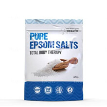 Pure Epsom Salts 3kg - 100% Pure Magnesium Sulphate Bath Soak, Fine 1.4mm Grains for Total Body Therapy