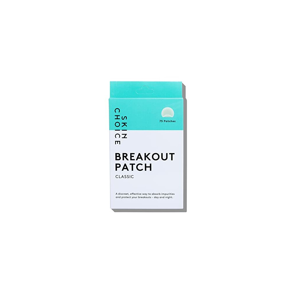 Skinchoice Breakout Patch By - 75 Classic Invisible Hydrocolloid Acne Patches, Pimple Patches, Spot Patches, Zit Stickers Dots For Blemish Treatment,
