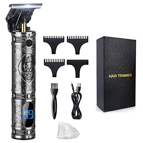 Suttik Hair Clippers for Men, Beard Trimmer, Zero Gapped Trimmer T-Blade Trimmer Clippers for Hair Cutting, Cordless Trimmers Professional Barber,