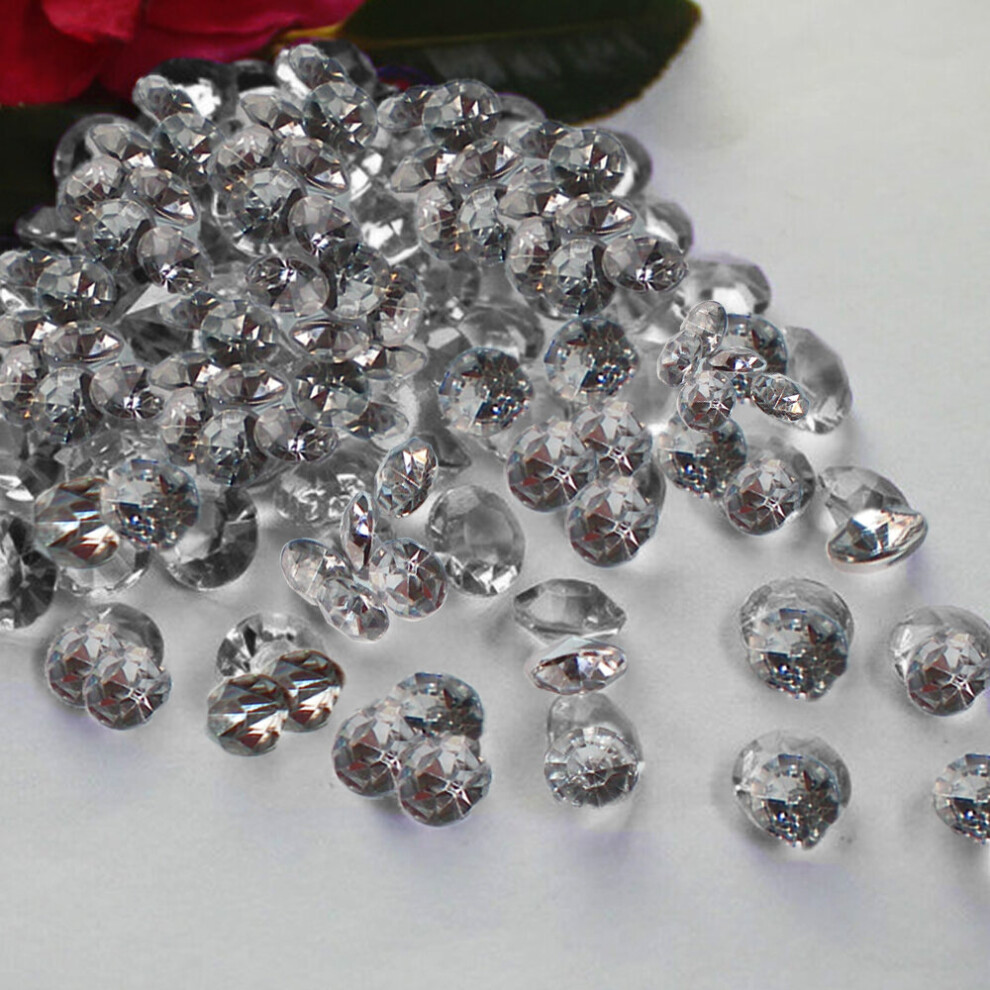 (Silver, 5000PCS) Time to Sparkle 3MM Scatter Diamonds Table Crystals Acrylic Gems Confetti  Events Party Festive  Desktop Wedding Party