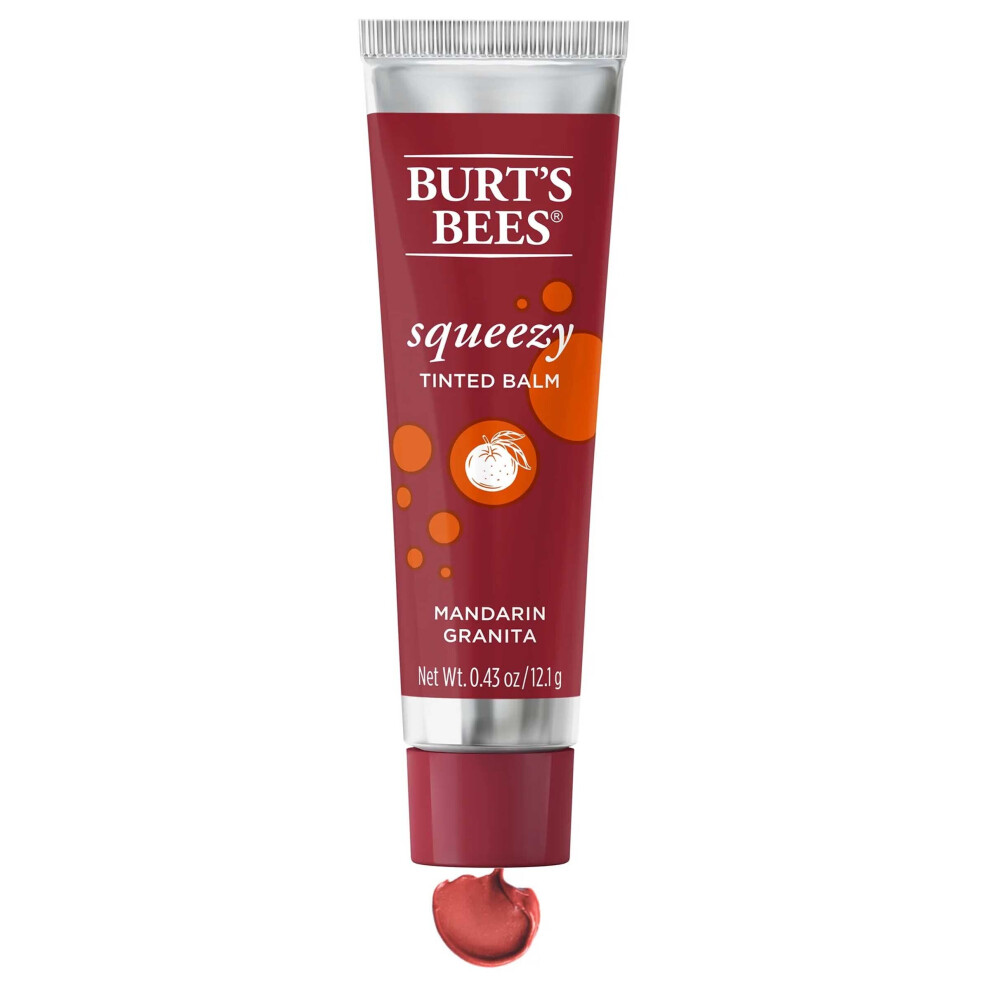 Burts Bees Squeezy Tinted Lip Balm 12g Mandarin Granita