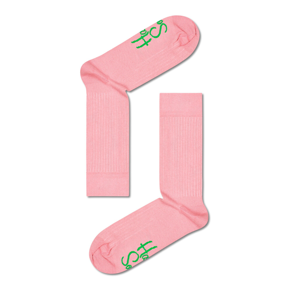 Happy Socks - Crew Socks (Size L) ~ Solid Rib 1