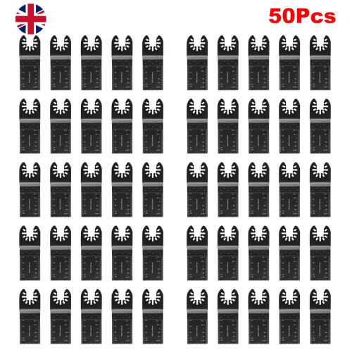 50pc Oscillating Multi Tool Saw Blades Set Carbide Metal Blade For