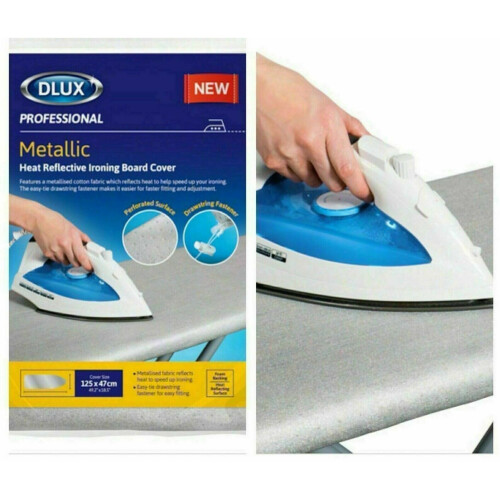 DLUX METALLIC HEAT REFLECTIVE IRONING BOARD COVER DRAWSTRING FITS 2