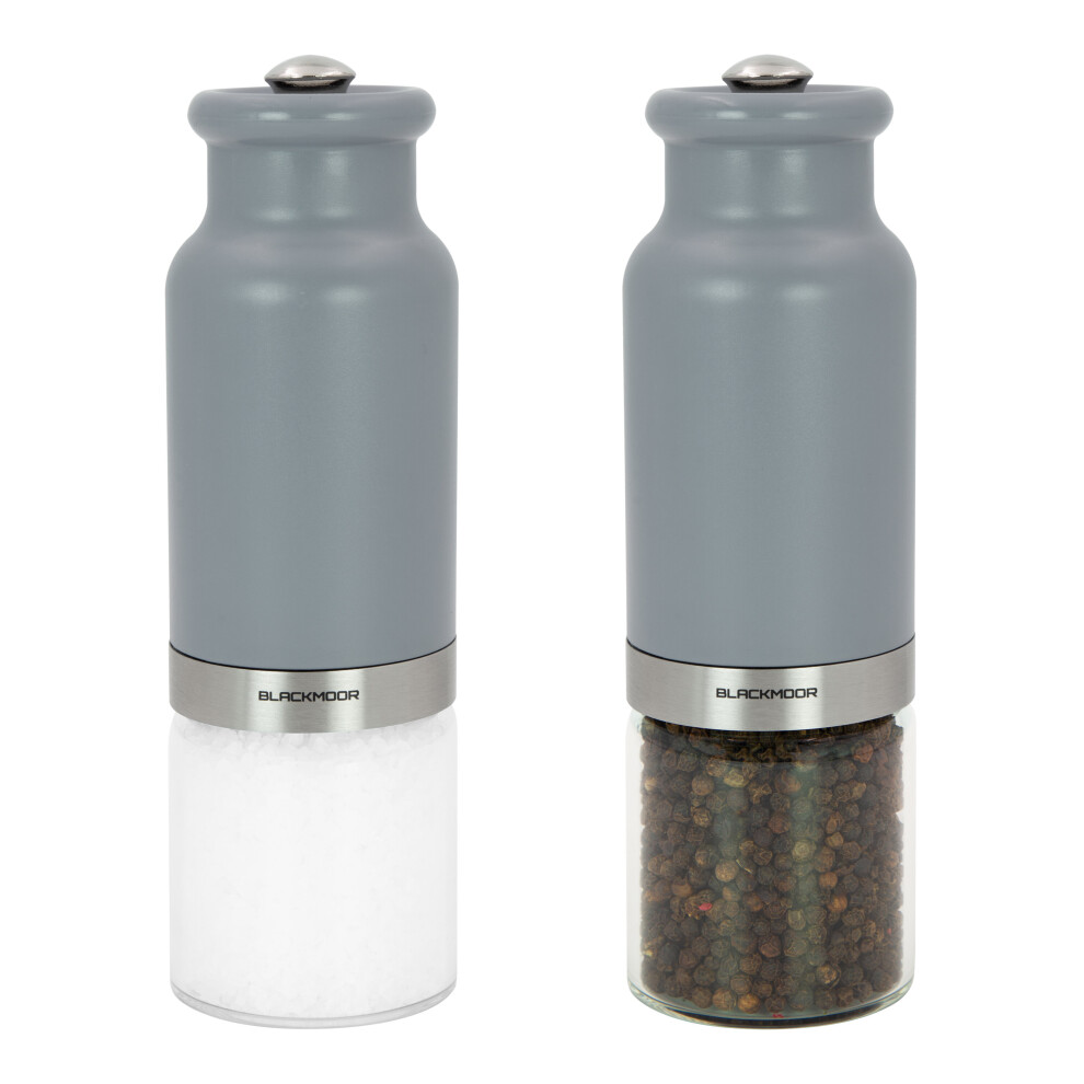 (Grey) Blackmoor Gravity Salt And Pepper Grinder Set