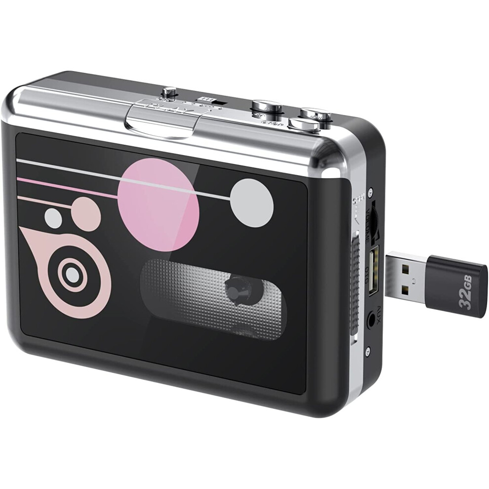 DIGITNOW Cassette Player, Portable USB Cassette to MP3 Converter