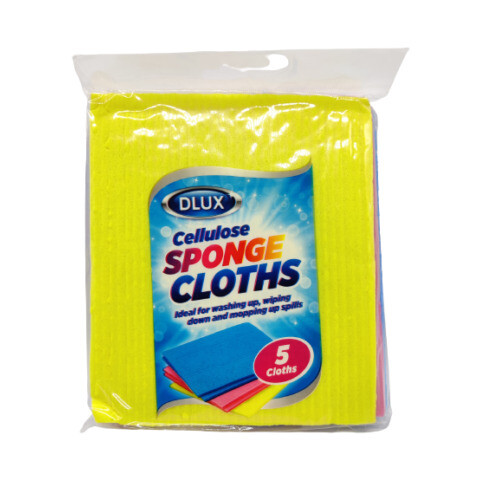 5pk Sponge Cloths Super Absorbent Cellulose Kitchen Surface Cleaning 2