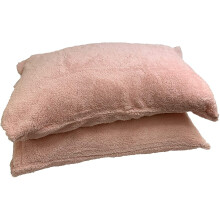 (Pair of Pillowcase, Pink) Teddy Bear Fleece Duvet Cover Quilt Bedding Set Luxury Thermal Warm Cosy & Temperature Control Soft Fluffy Quilt Cover with Matching Pillow Cases