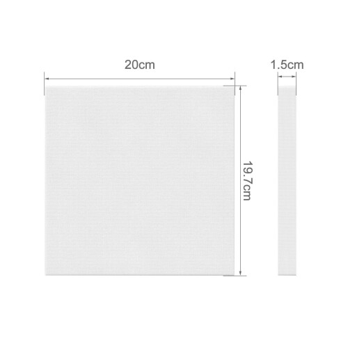 10X Blank Canvas Acrylic Painting Artist Oil Square White 20x20cm on OnBuy