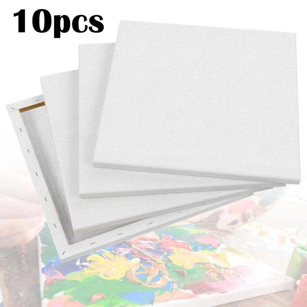 10PCS 20x20cm Blank Artist Canvas Art Board Plain Painting