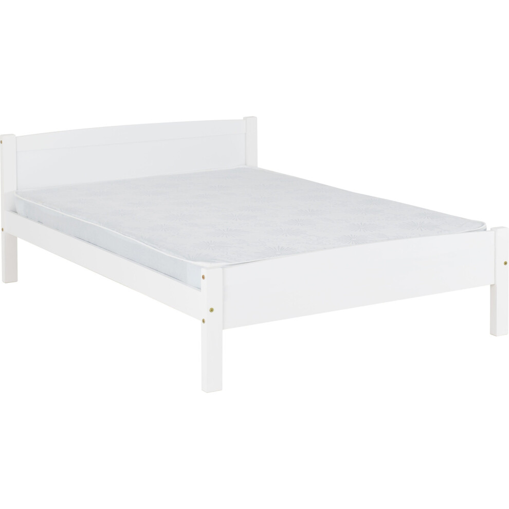Amber 4FT 6inch Double Bed Frame Only - White