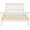 Seconique Monaco 4FT Small Double  High Foot End Bed Frame Only - White 6