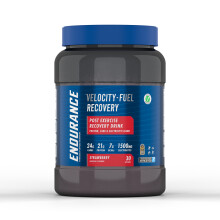 (Strawberry) Endurance Velocity Fuel Recovery - Post Exercise Protein Energy Drink Powder by Applied Nutrition - 1.5kg - 30 Servings