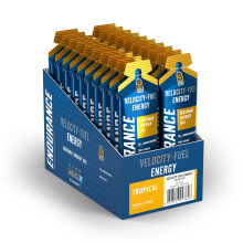 (Tropical) Endurance Velocity Fuel Energy - Caffeine Free Sports Nutrition Energy Gel - Pack of 20 x 60g