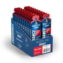 (Fruit Burst) Endurance Velocity Fuel Energy - Caffeine Free Sports Nutrition Energy Gel - Pack of 20 x 60g