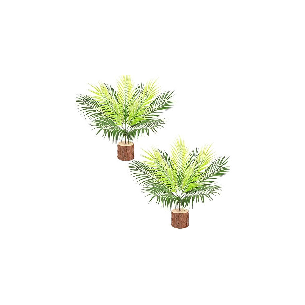 Fycooler Artificial Tropical Palm Tree Bushes Plants,50CM Artificial Greenery Plants Faux Fake Tropical Palm 9 Stems Palm Leaves for Home DÃ©cor K