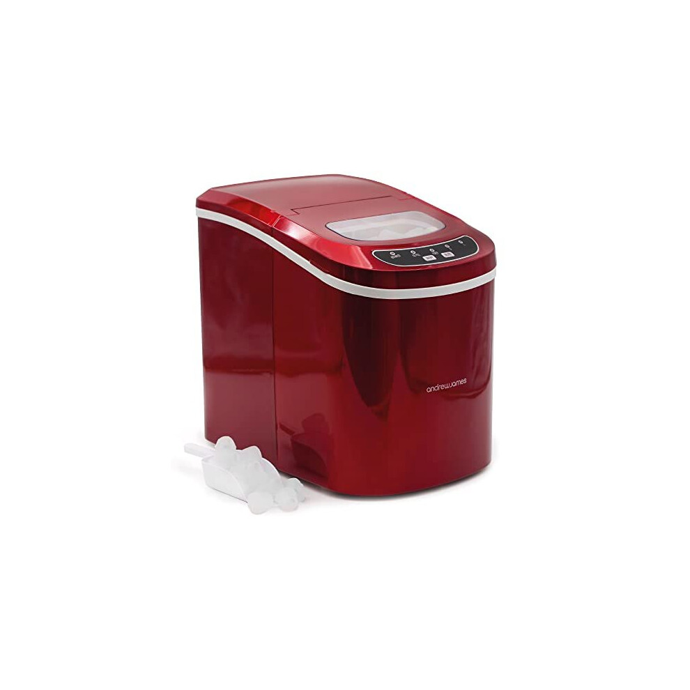Andrew James Ice Maker Machine | Compact Portable Countertop Ice Cube Maker with 2.2L Tank | Ice Cubes in Under 10 Mins no Plumbing Required | Se