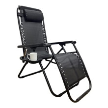 REQUISITE NEEDS Zero Gravity Chair Heavy Duty Textoline Outdoor & Garden Sunloungers Reclining, Folding Chair, Relaxer Chairs with Cup Holder and