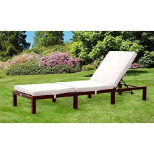 Comfy Living Reclining Rattan Sun Lounger in Brown
