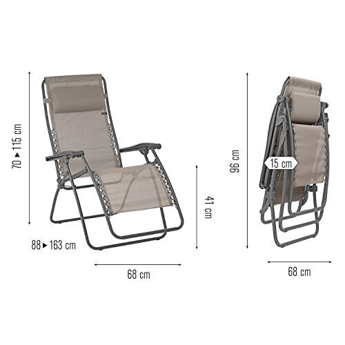 LAFUMA MOBILIER Recliner, Folding and adjustable, Lace system, RSXA ...