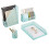 Exerz Desk Organiser 4 Pieces/ Office Set/ Desktop Metal Mesh Filing Including: A4 Letter Tray x 1, A4 Magazine Rack/ Upright Document Holder x 1 1