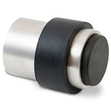 Stoppwerk Door Stop Wall or Floor Mounted - Decorative Stainless Steel Door Stopper - Door Stops Rubber incl. Mounting Material - Ø3.5cm H: 4.5cm