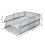 Exerz Letter Trays 2pcs Stackable Paper Sorter/Desk Organiser/File Tray for Desk - Wire Mesh Metal File Rack - Office, School, Home Study (EX6357 2