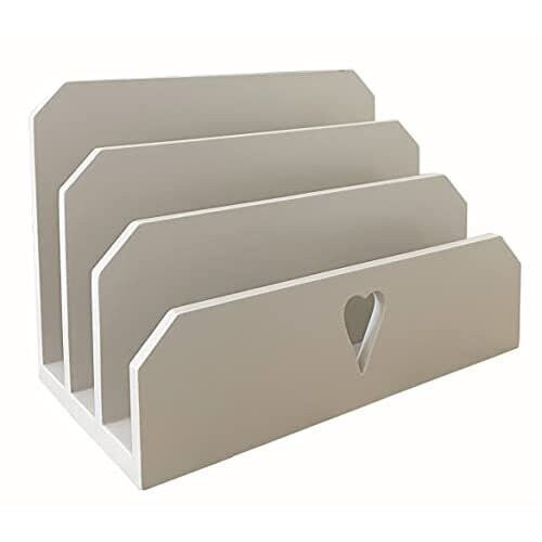 Grey Letter Rack with Heart Window 1
