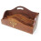 Large Polished Wood Letter Rack with Brass Inlay 1