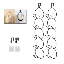 Hikinlichi 10 Pack Hat Racks Organisers Baseball Cap Hangers Holders Closet Hanging Display Storage Rack for Scarves Handbags Towels Clothes Ties